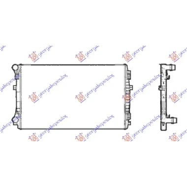 HLADNJAK MOTORA 1.0 Tsi 1.2/1.4 TFSi BENZIN - 1.6/2.0 TDi DIZEL (650x400) (KOYO)
