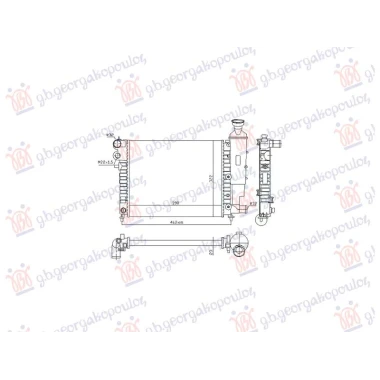 HLADNJAK MOTORA 1.0/1.1/1.4 BENZIN (390x320) (NRF)