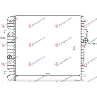 HLADNJAK MOTORA 1.0/1.2 (37.5x38) (MADJARSKA) (ZATVOREN SISTEM) (NRF)