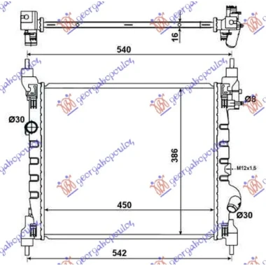 HLADNJAK MOTORA 1.0/1.2i 16V (45x39x17) (KOYO)