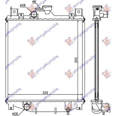 HLADNJAK MOTORA 1.0/1.3 BENZIN (350x335x16) (NRF)