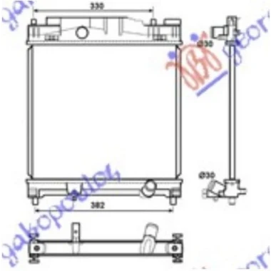 HLADNJAK MOTORA 1.0/1.3 BENZIN (37x40) (KOYO)