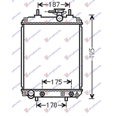 HLADNJAK MOTORA 1.0/1.3/1.5 BENZIN (MAN/AUTO) (400x310) (KOYO)
