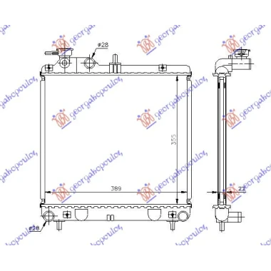 HLADNJAK MOTORA  1.0I 12V +/-A/C (36x40)