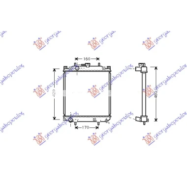 HLADNJAK MOTORA 1.0i 12V (MAN) (37.5x32.5x1.6) (NRF)