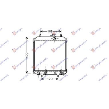 HLADNJAK MOTORA 1.0i 12V (MAN/AUTO) (40x31.7x16) (NRF)