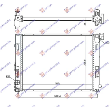 HLADNJAK MOTORA 1.0i - 1.3 DIG-TURBO BENZIN (510x395x26) (NRF)