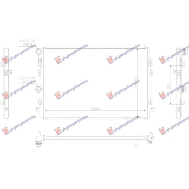HLADNJAK MOTORA 1.0TSI/1.5TSI BENZIN (MANUELNI/AUTOMATSKI) (648x446) (KOYO)
