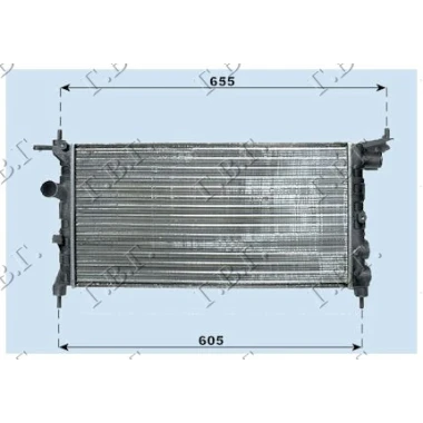 HLADNJAK MOTORA 1.2-1.4 -A/C (53x28)