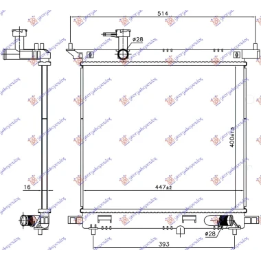HLADNJAK MOTORA 1.2 16v BENZIN (MAN) (400x450x16) (KOYO)