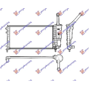 HLADNJAK MOTORA 1.2 8/16V (+/-AC) (58x31.5) (DENSO TIP) (NRF)