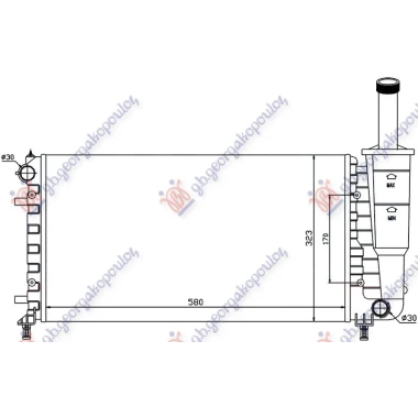 HLADNJAK MOTORA 1.2 8/16V (+/-AC) (58x31.7x18) (MARELLI)