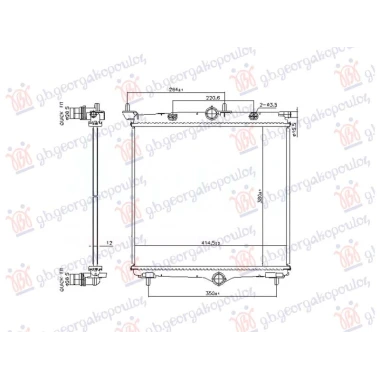 HLADNJAK MOTORA 1.2 BENZIN - 1.5/1.6 DIZEL (MAN/AUTO) (380x414x12) (NRF)