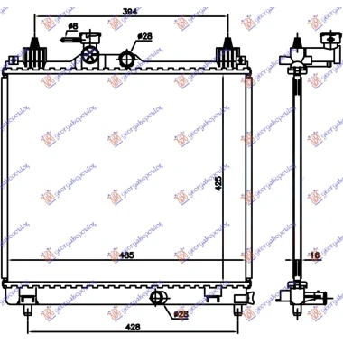 HLADNJAK MOTORA 1.2 BENZIN (425x485x16) (KOYO)