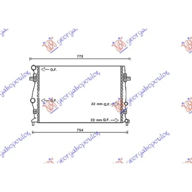 HLADNJAK MOTORA 1.2 TSi BENZIN (650x440x22) (NISSENS)