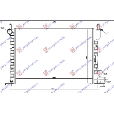 HLADNJAK MOTORA 1.2/1.3/1.4/1.6/1.7V (+AC) (52x37.8) (NRF)