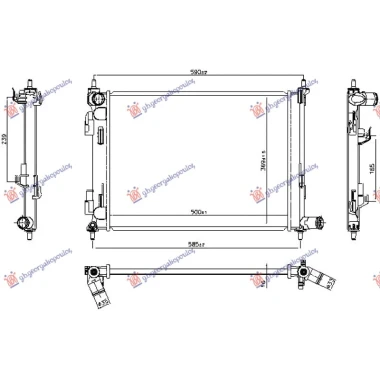 HLADNJAK MOTORA 1.2/1.4 BENZIN (480x375x16) (KOYO)
