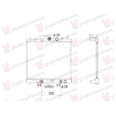 HLADNJAK MOTORA 1.2/1.4 BENZIN (AUTO) (+/-AC) (380x448) JAPAN (NRF)