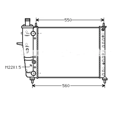 HLADNJAK MOTORA 1.2/1.4/1.6 (-AC) SA POSUDOM (48x41.5) (NRF)