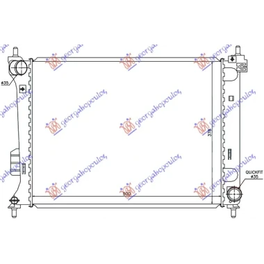 HLADNJAK MOTORA 1.2/1.4/1.6i BENZIN (MAN) (500x380) (KOYO)