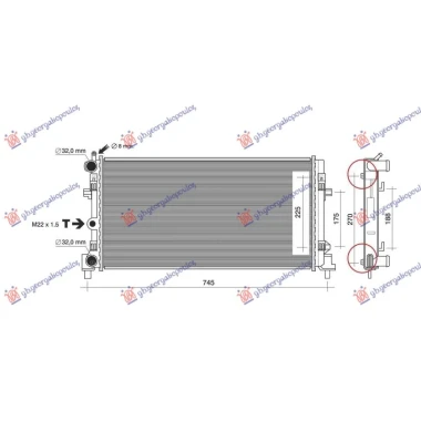 HLADNJAK MOTORA 1.2/1.6 12/16V - 1.2/1.6 TDi (65x34) (VALEO)