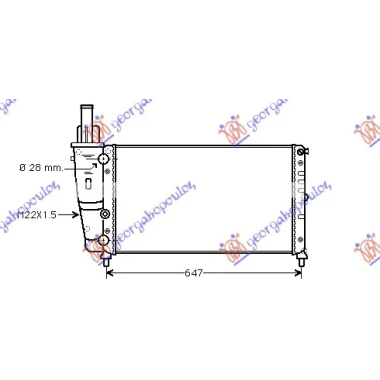 HLADNJAK MOTORA 1.2CC(75)(57.7x32.2)