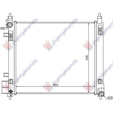 HLADNJAK MOTORA 1.2i 12V 75PS (HR12DE) (40x43) (VALEO)