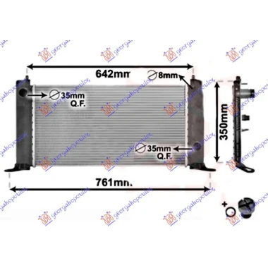 HLADNJAK MOTORA 1.2i 16V+/-A/C (58x31)