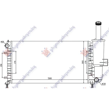 HLADNJAK MOTORA 1.2i 8/16V (+/-AC) (58x31.7) (NRF)