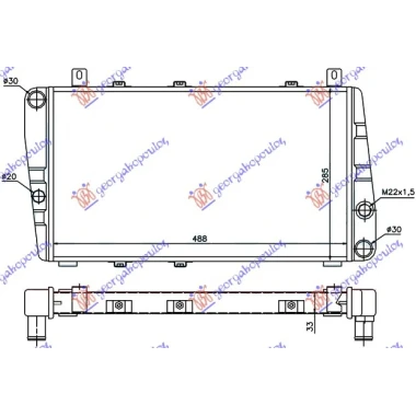 HLADNJAK MOTORA 1.3 -A/C (49x28)