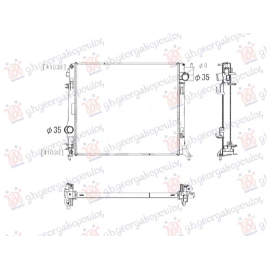 HLADNJAK MOTORA 1.3 BENZIN/HIBRID (MAN) (540x471) (NISSENS)