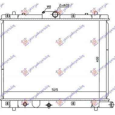 HLADNJAK MOTORA 1.3 DDiS (MAN) (40x54.4x27) (MADJARSKA) (KOYO)