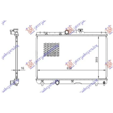 HLADNJAK MOTORA 1.3/1.6 (+/-AC) (63.8x35) (KOYO)