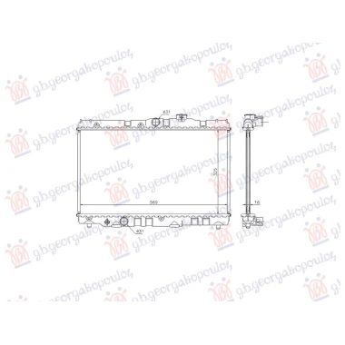 HLADNJAK MOTORA 1.3/1.6 BENZIN (570x325) (NRF)
