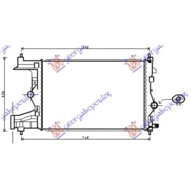 HLADNJAK MOTORA 1.3/1.7 DIZEL (580x395) (NRF)