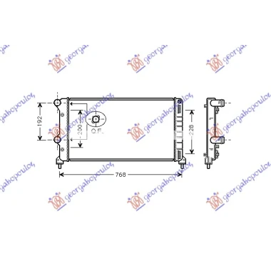 HLADNJAK MOTORA 1.3/1.9cc JTD (+/-AC) (70x30.6) (VALEO)