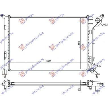 HLADNJAK MOTORA 1.4-1.6i16V -A/C (54x36)