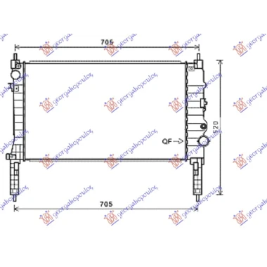 HLADNJAK MOTORA 1.4 16v TURBO BENZIN (MAN) (620x360x26) (NRF)