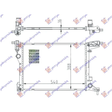 HLADNJAK MOTORA 1.4 (70KW) BENZIN (MAN) (540x410x16) (NRF)