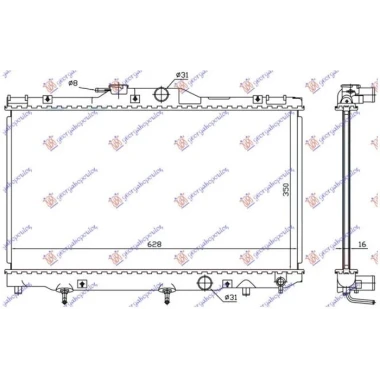HLADNJAK MOTORA 1.4 BENZIN (+/-AC) (630x350) (KOYO)