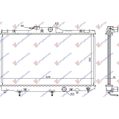 HLADNJAK MOTORA 1.4 BENZIN (+/-AC) (630x350) (VALEO)