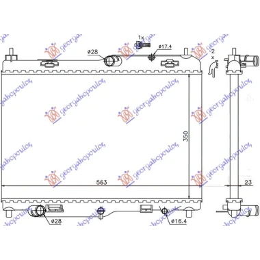 HLADNJAK MOTORA 1.4 BENZIN (AUTO) (56x35.5) (KOYO)