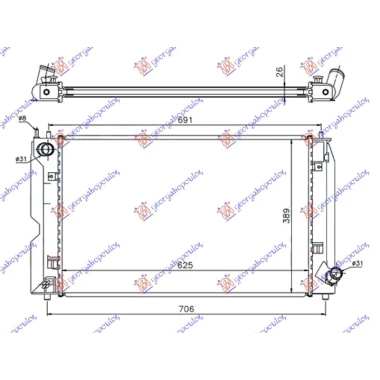 HLADNJAK MOTORA 1.4 D4D (62.5x38.9x2.6)