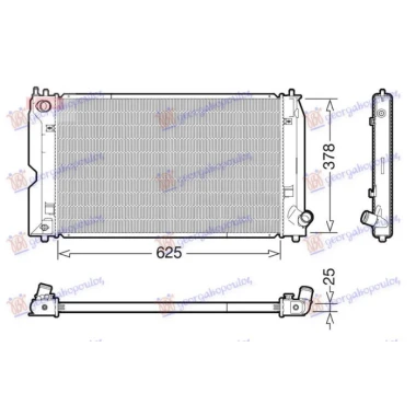 HLADNJAK MOTORA 1.4 D4D DIZEL (MAN) (625x390) (KOYO)