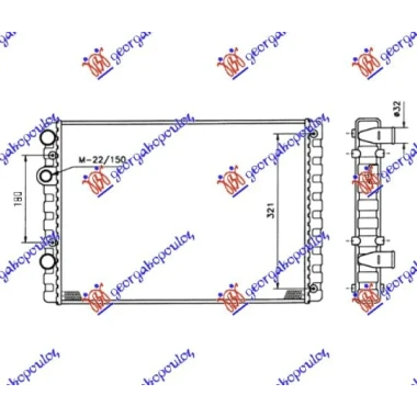 HLADNJAK MOTORA 1.4 FSI BENZIN - 1.7/1.9 DIZEL (51x38) (MAHLE BEHR)