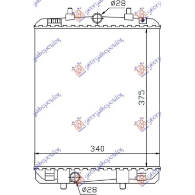HLADNJAK MOTORA 1.4 HDi (374x326x16) (VALEO)