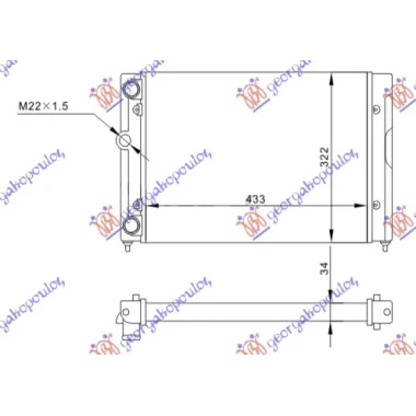 HLADNJAK MOTORA 1.4/1.6 (430x320) (NRF)