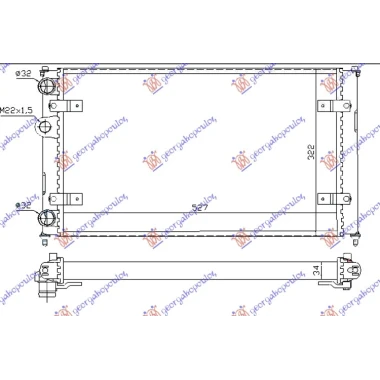HLADNJAK MOTORA 1.4/1.6 BENZIN - 1.7/1.9 SDi (-AC) (52x32) (VALEO)