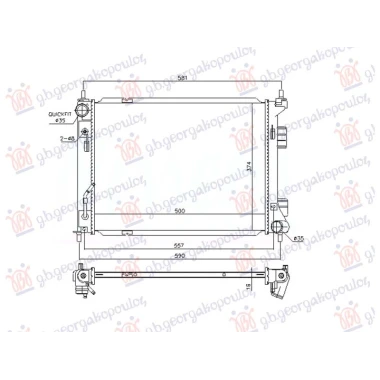 HLADNJAK MOTORA 1.4/1.6 CRDI (AUTO) (+/-AC) (500x373) (NRF)