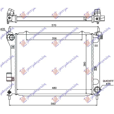 HLADNJAK MOTORA 1.4/1.6 CRDi DIZEL (MAN) (480x380x26) -10 (KOYO)